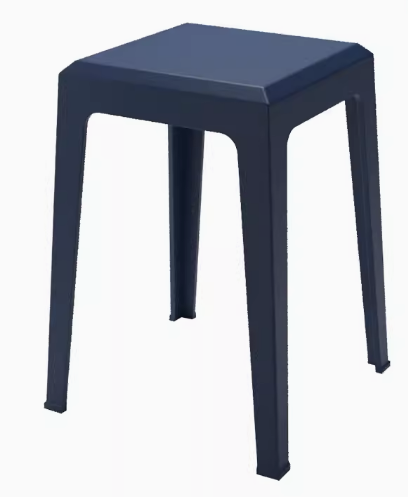 熱賣簡約加厚塑料疊凳(加固凳面/深藍)(尺寸:47*28*28*33*33CM)