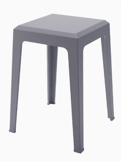 熱賣簡約加厚塑料疊凳(加固凳面/灰色)(尺寸:47*28*28*33*33CM)