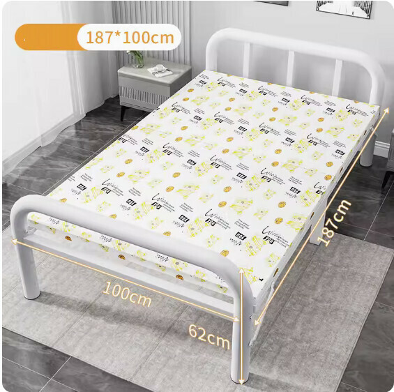 Hot selling simple folding bed [round tube bear + reinforced version (width 100CM)]