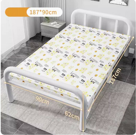 Hot selling simple folding bed [round tube bear + reinforced version (width 90CM)]