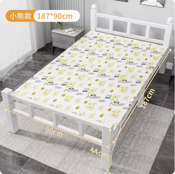 Hot selling simple folding bed [square tube bear + reinforced version (width 90CM)]