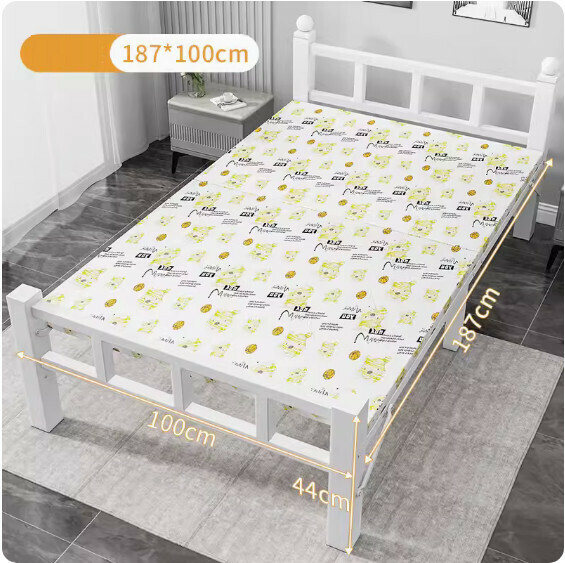 Hot selling simple folding bed [square tube bear + reinforced version (width 100CM)]