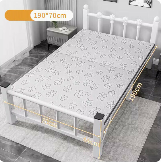 Hot selling simple folding bed [thickened - steel frame white shell - length 190 width 70CM (outer diameter)]