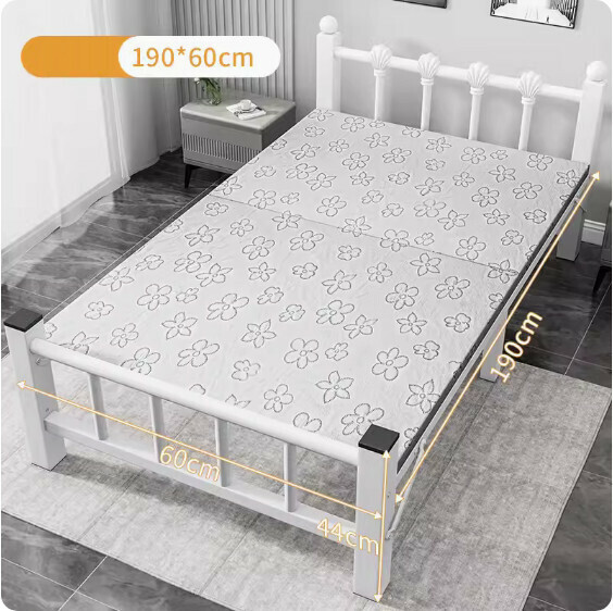 Hot selling simple folding bed [thickened - steel frame white shell - length 190 width 60CM (outer diameter)]