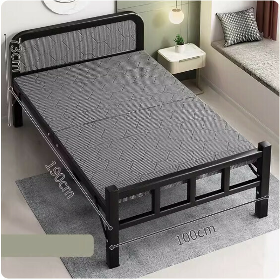 Hot selling simple folding bed (thickened steel frame - length 190*width 100cm)
