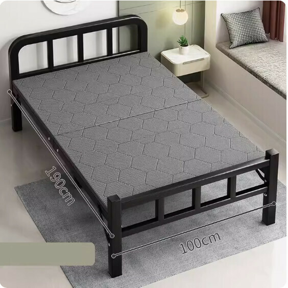 Hot selling simple folding bed (thickened steel frame - length 190*width 100cm)