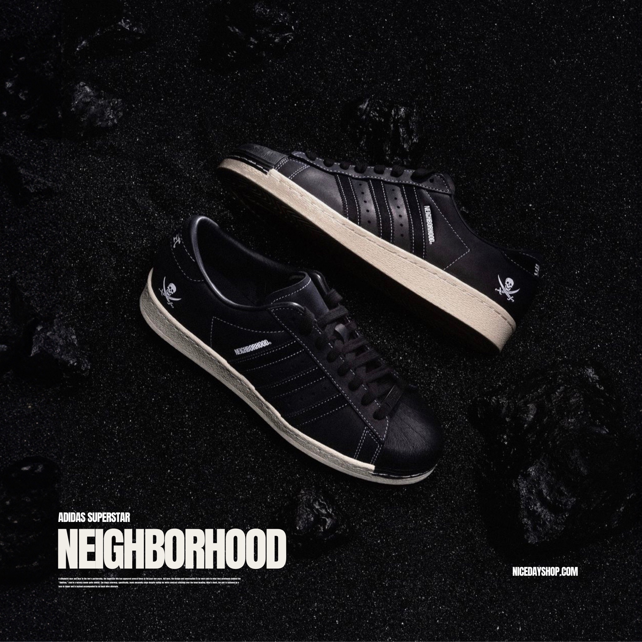 NICEDAY 代購 Neighborhood x Adidas Superstar 聯名 黑白 壞鄰居 傳奇復刻 男女尺寸