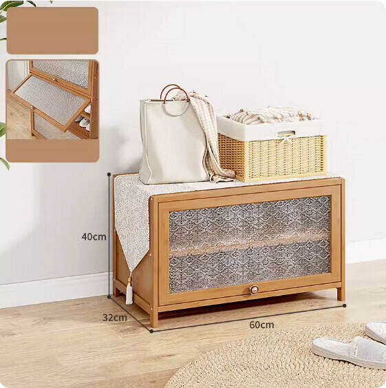 New large-capacity shoe cabinet ([Begonia Flower] three layers long 60cm*width 32cm)