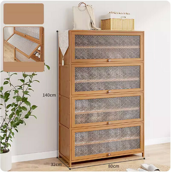 New large-capacity shoe cabinet ([Begonia Flower] nine layers long 80cm*width 32cm)