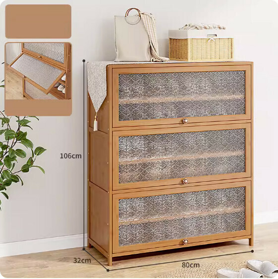New large-capacity shoe cabinet ([Begonia Flower] seven layers long 80cm*width 32cm)