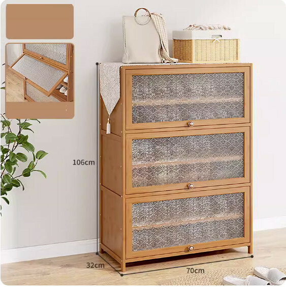 New large-capacity shoe cabinet ([Begonia Flower] seven layers long 70cm*width 32cm)
