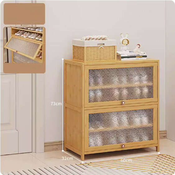 New dust-proof shoe cabinet ([Begonia original color] 5 layers - length 60cm)