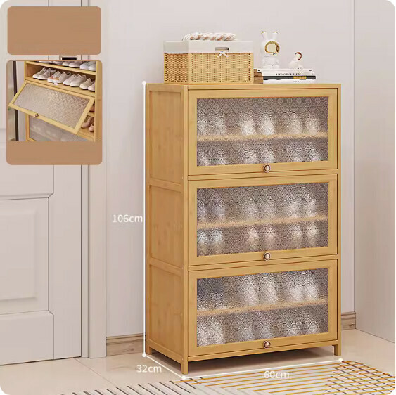 New dust-proof shoe cabinet ([Begonia original color] 7 layers - 60cm long)