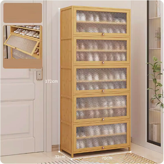 New dust-proof shoe cabinet ([Begonia original color] 11 layers - length 70cm)