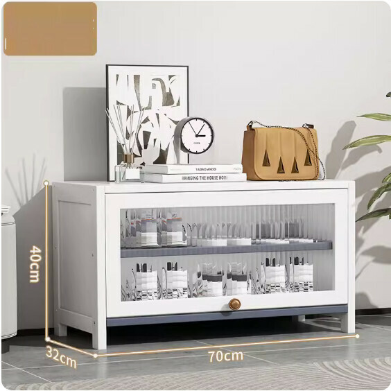 New large-capacity shoe cabinet (three layers 70cm) (white)