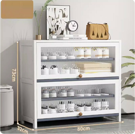 New large-capacity shoe cabinet (five layers 80cm) (white)