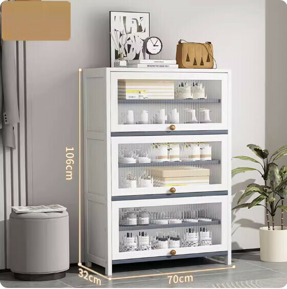 New large-capacity shoe cabinet (seven layers 70cm) (white)