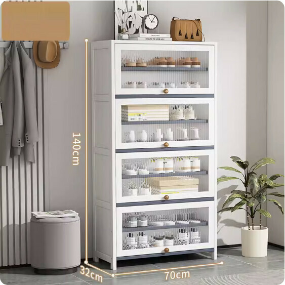 New large-capacity shoe cabinet (nine layers 70cm) (white)