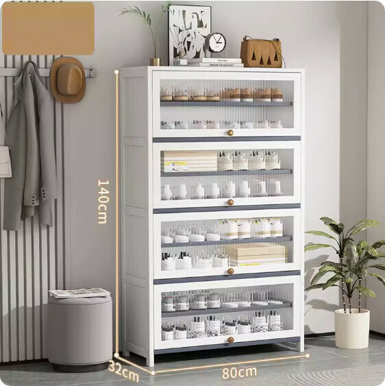 New large-capacity shoe cabinet (nine layers 80cm) (white)