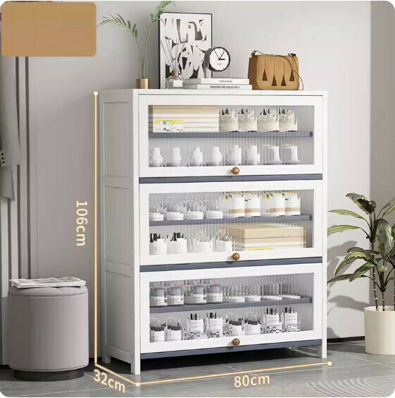 New large-capacity shoe cabinet (seven layers 80cm) (white)