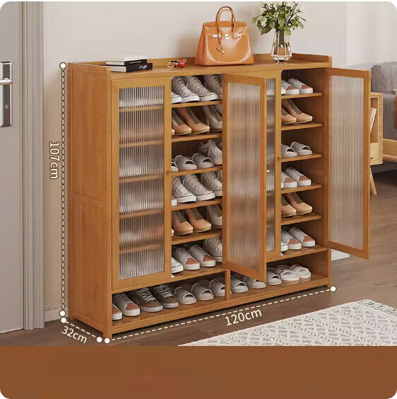 New simple shoe cabinet (four doors and eight layers [Changhong door]) (length 120*width 32*height 107cm)
