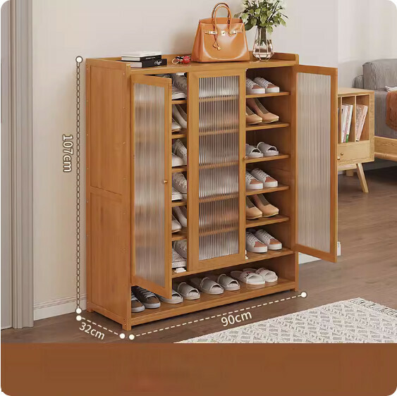 New simple shoe cabinet (three doors and eight floors [Changhong door]) (length 90*width 32*height 107cm)