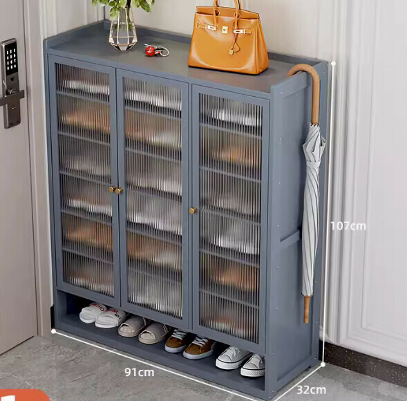 New storage shoe cabinet (three doors and seven layers) (length 91*width 32*height 107cm)