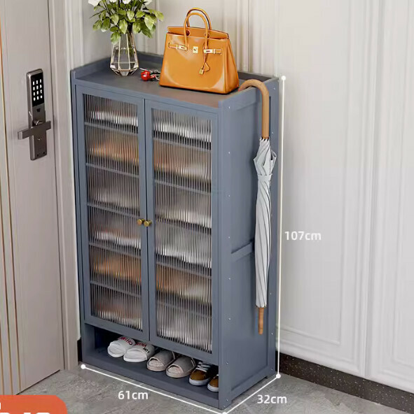 New shoe storage cabinet (two doors and eight floors) (length 61*width 32*height 107cm)