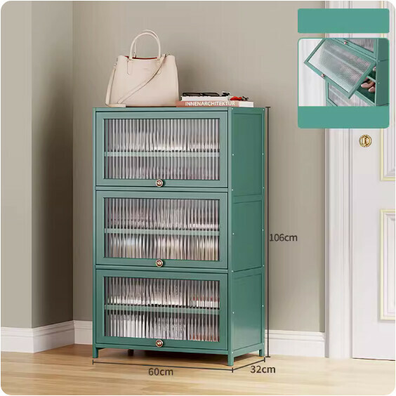 New dust-proof shoe cabinet (acrylic door) (7 layers - 60cm long)
