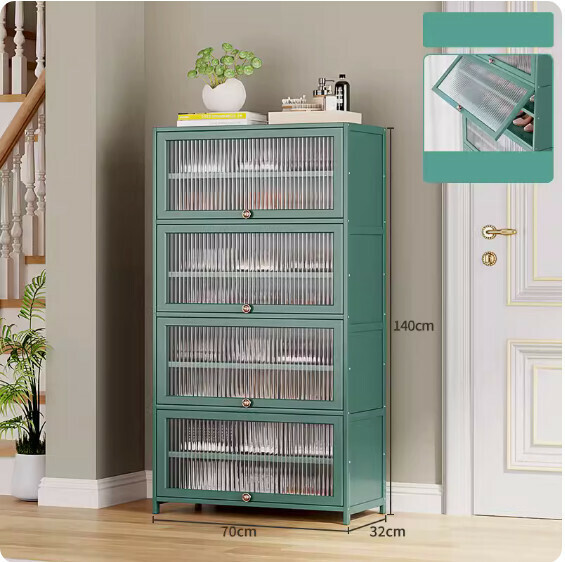 New dust-proof shoe cabinet (acrylic door) (9 layers - length 70 cm)