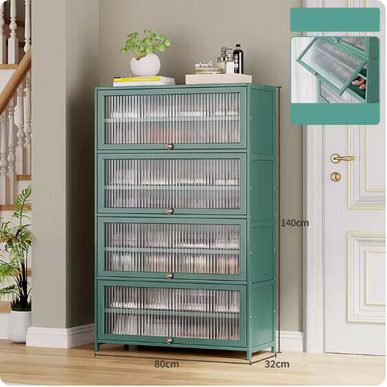 New dust-proof shoe cabinet (acrylic door) (9 layers - length 70 cm)