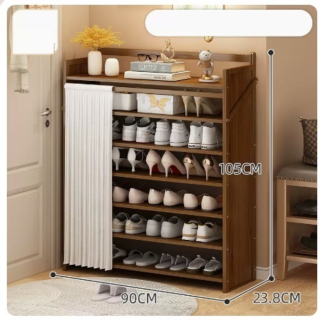 Hot selling simple dustproof shoe cabinet (Camellia 7 layers 90*23.8*105CM)