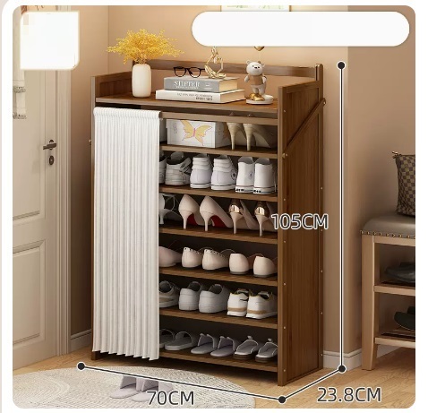 Hot selling simple dustproof shoe cabinet (Camellia 7 layers 70*23.8*105CM)
