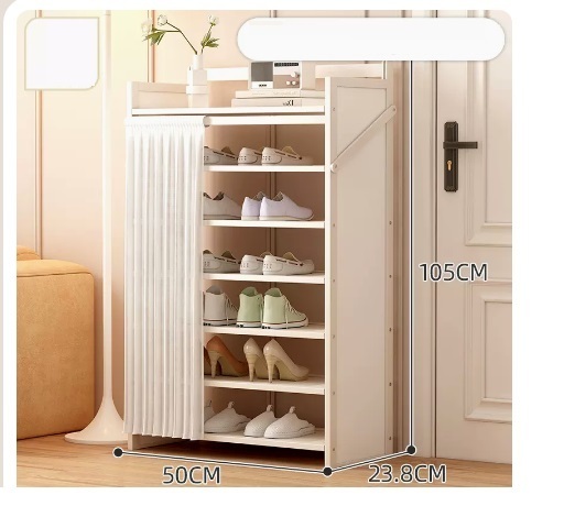 Hot selling simple dust-proof shoe cabinet (Yuebai 7 layers 50*23.8*105CM)