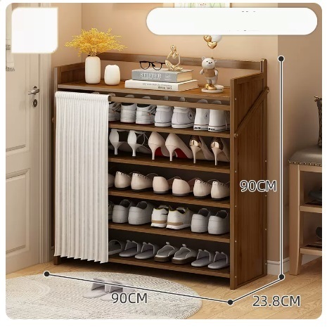 Hot selling simple dust-proof shoe cabinet (Camellia 6 layers 90*23.8*90CM)