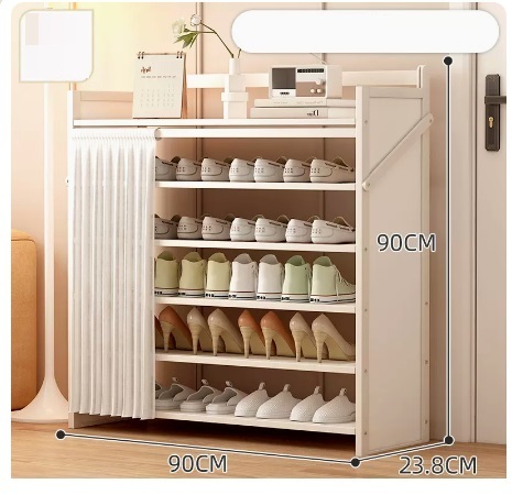 Hot selling simple dust-proof shoe cabinet (Yuebai 6 layers 90*23.8*90CM)