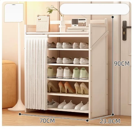 Hot selling simple dust-proof shoe cabinet (Yuebai 6 layers 70*23.8*90CM)