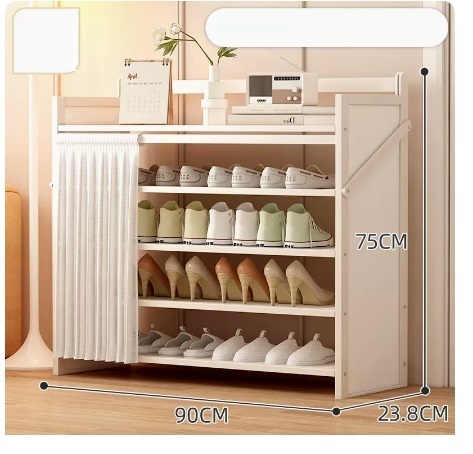 Hot selling simple dust-proof shoe cabinet (Yuebai 5 layers 90*23.8*75CM)