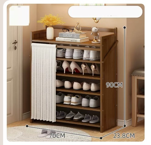 Hot selling simple dust-proof shoe cabinet (Camellia 6-layer 70*23.8*90CM)