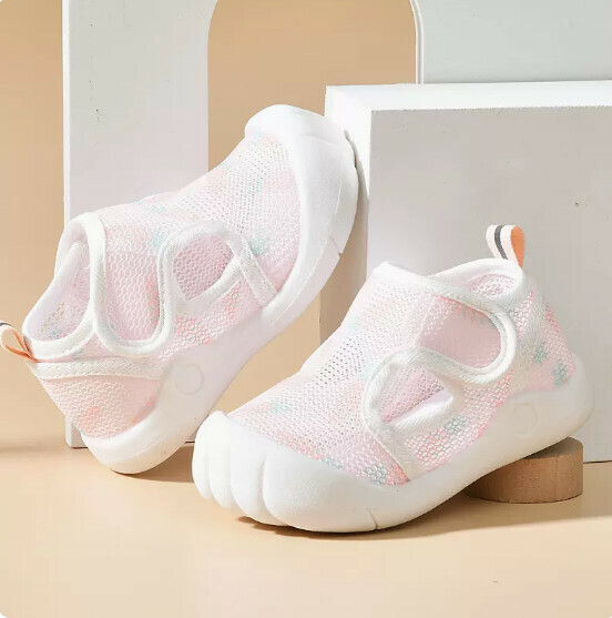 0-1-2 years old baby soft-soled breathable baby shoes (pink (W3)) size (size 17)