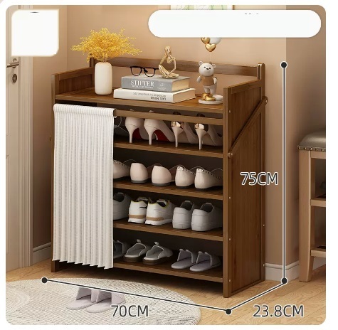 Hot selling simple dust-proof shoe cabinet (Camellia 5-layer 70*23.8*75CM)