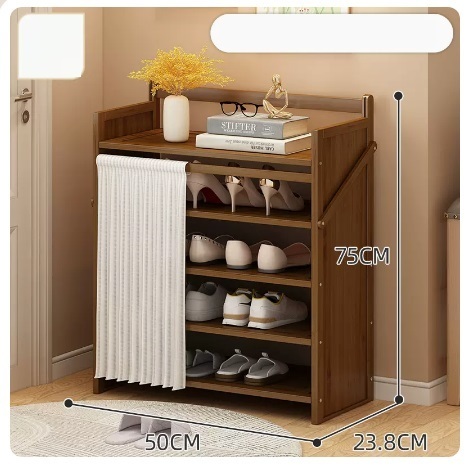 Hot selling simple dust-proof shoe cabinet (Camellia 5 layers 50*23.8*75CM)