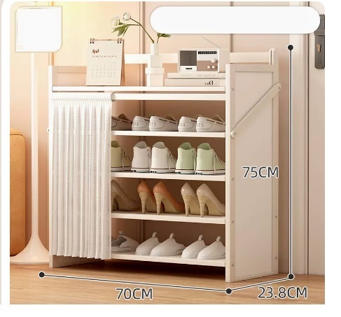 Hot selling simple dust-proof shoe cabinet (Yuebai 5 layers 70*23.8*75CM)