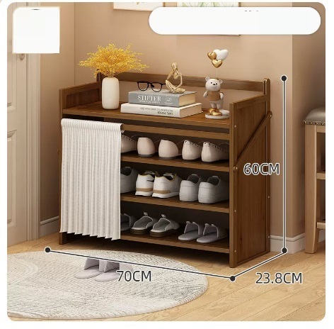 Hot selling simple dust-proof shoe cabinet (Camellia 4 layers 70*23.8*60CM)