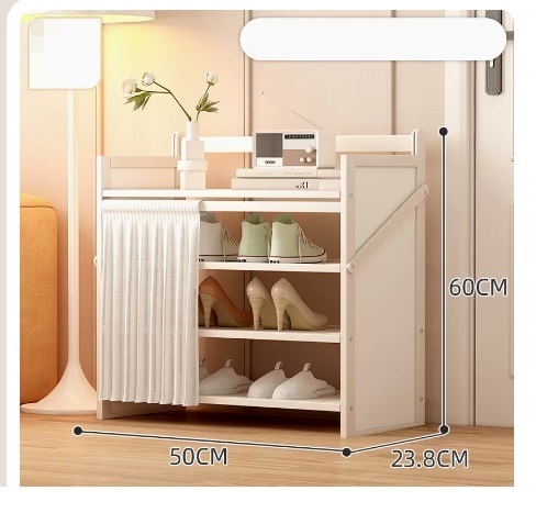 Hot selling simple dust-proof shoe cabinet (Yuebai 4 layers 50*23.8*60CM)