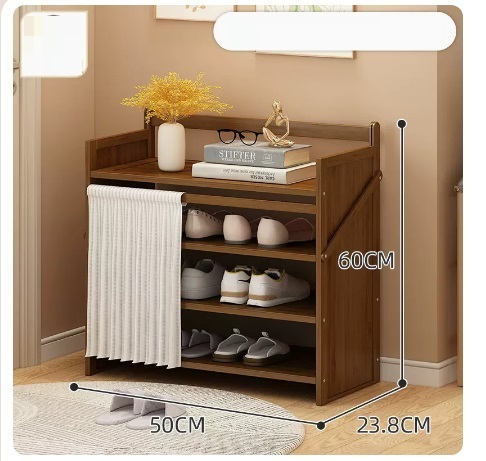 Hot selling simple dust-proof shoe cabinet (Camellia 4 layers 50*23.8*63CM)