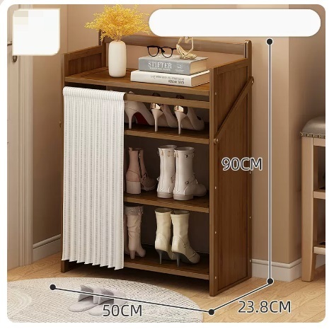 Hot selling simple dust-proof shoe cabinet (Camellia boot rack style 4 layers 50*23.8*90CM)