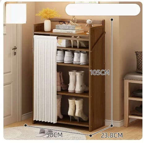 Hot selling simple dust-proof shoe cabinet (Camellia height shoe rack model, 5 layers 50*23.8*105CM)
