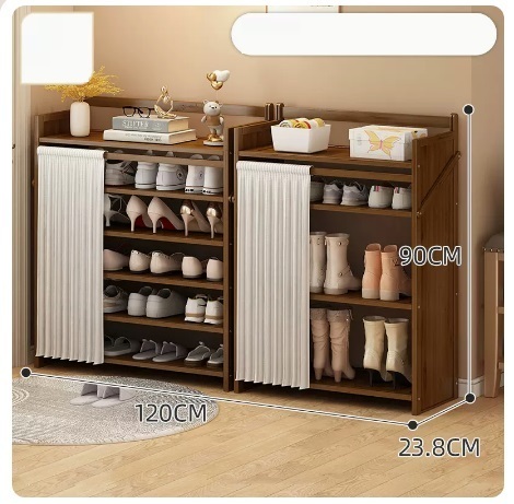 Hot selling simple dust-proof shoe cabinet (Camellia boot rack combination, 6 layers, 120*23.8*90CM)