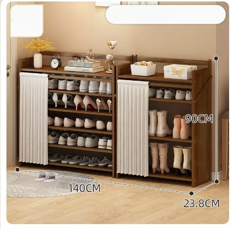 Hot selling simple dust-proof shoe cabinet (Camellia boot rack combination, 6 layers, 120*23.8*90CM)